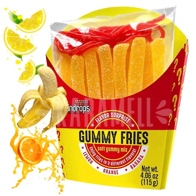 Balas Raindrops Gummy Fries Flavor Surprise - Importado Holanda