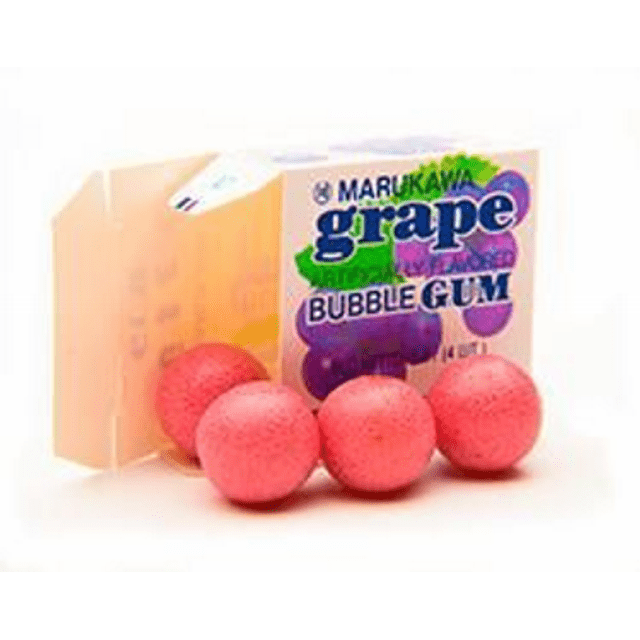 Doces do Japão - Marukawa Fusen Gum Grape - Chicletes de Uva