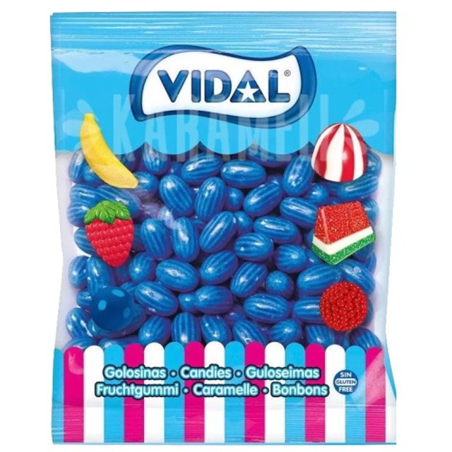 Chicletes Melones Azules sabor Frambuesa Vidal - Espanha