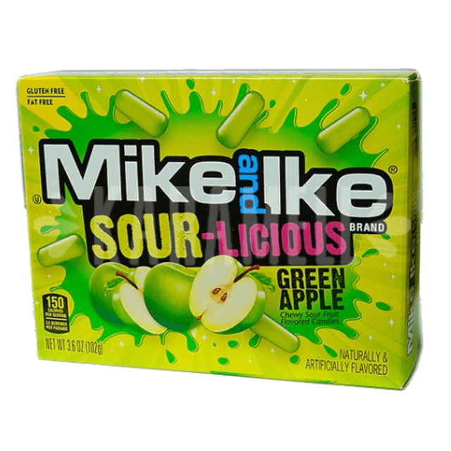 Mike and Ike Sour Licious - Green Apple - Importado USA