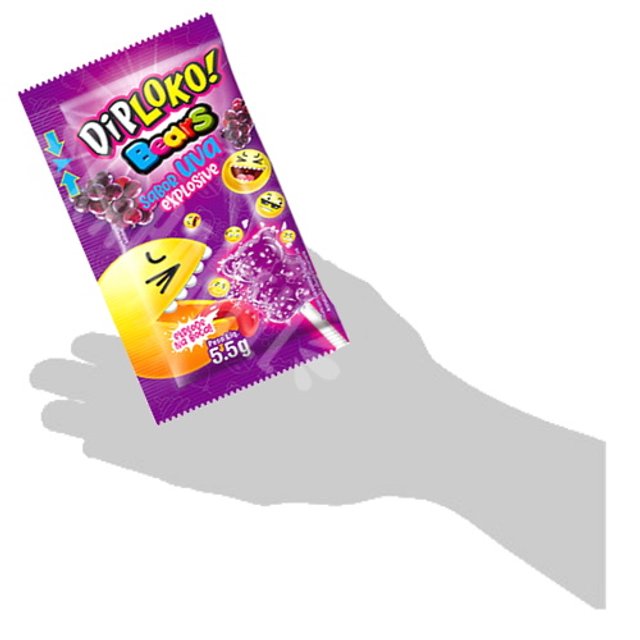 Pirulito Explosivo Bears Sabor Uva - Dip Loko - Importado | Karamell Store