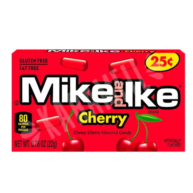 Balas Mike And Ike Flavored Candy - Cherry - Importado EUA