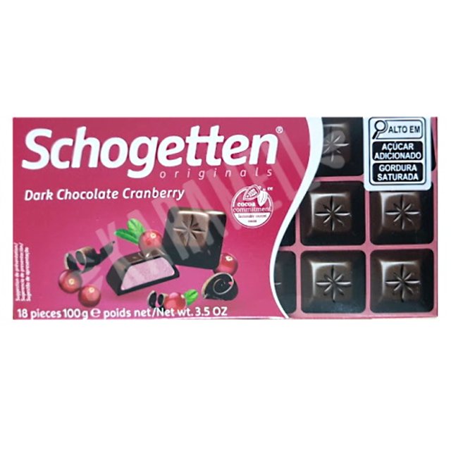 Chocolate Schogetten Dark Cranberry - Importado Alemanha