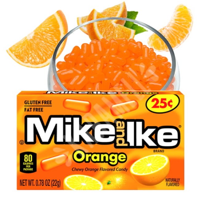 Balas Mike And Ike  Flavored Candy - Orange - Importado EUA 