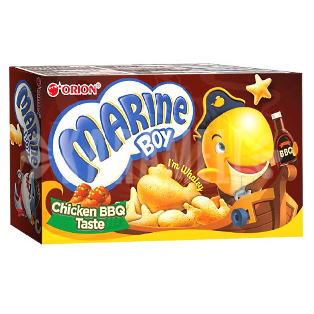 Marine Boy Chicken BBQ Tast - Biscoitos Orion - Importado 