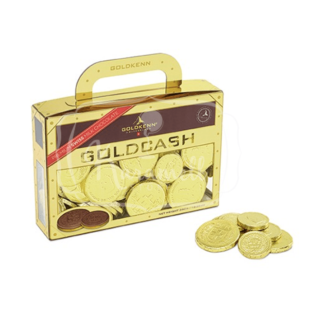 Goldkenn Gold Cash - Moedas de Chocolate ao Leite - Importado da Suíça