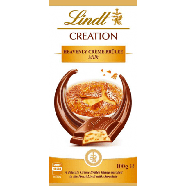 Lindt Creation Crème Brûlée - Chocolate Recheado - Importado da França