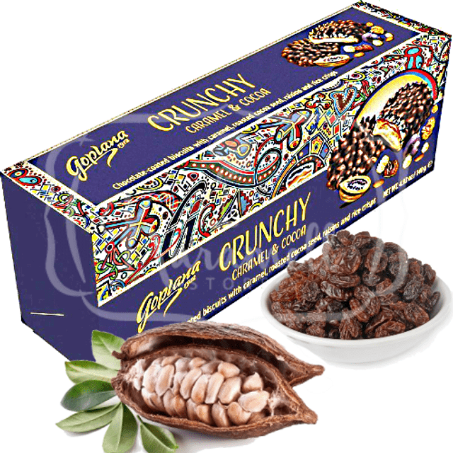 Biscoito Crunchy Caramel & Cocoa da Goplana - Importado da Polônia