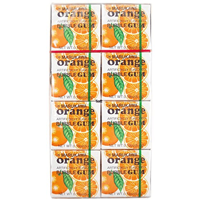Marukawa Fusen Gum Orange - Chicletes Sabor Laranja - Importado do Japão