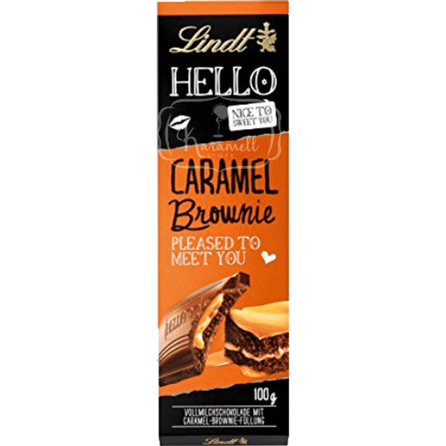 Lindt Hello Caramel Brownie - Chocolate & Caramelo Importado Alemanha