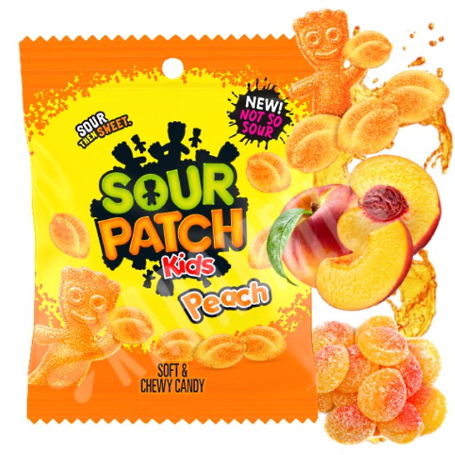 Balas Sour Patch Kids Peach - Importado Canadá