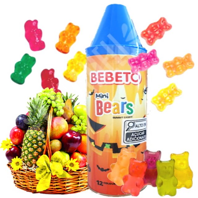Lápis Gummy Gigante Mini Bears Candy Tampa Azul - Bebeto - Turquia