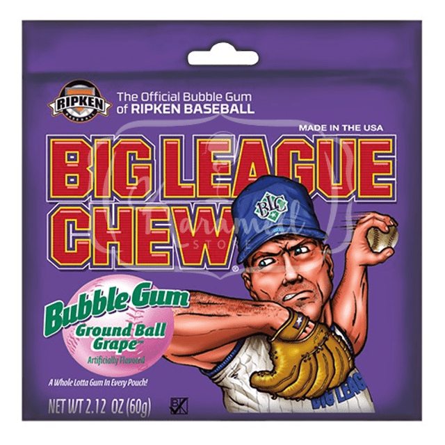 Big League Chew Grape - Chicletes Sabor Uva - Importado Estados Unidos
