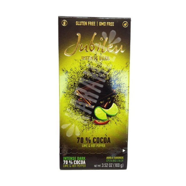 Barra Chocolate Jubileu - 70% Cocoa Lime & Hot Pepper - Portugal