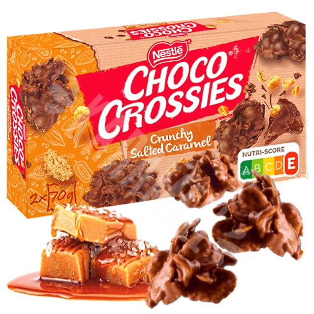 Choco Crossies Crunchy Salted Caramel Chocolate Nestlé - Alemanha  