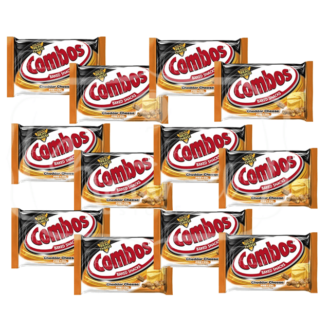 Combos Baked Snacks Cheddar Cheese Pretzel - ATACADO 12X Importado USA ...