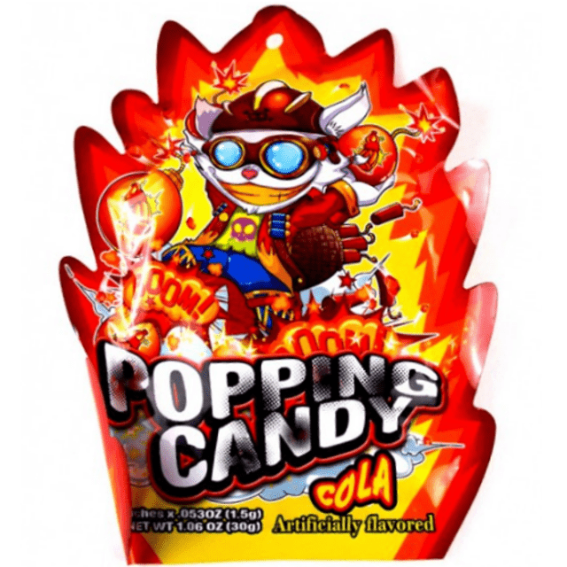 Balas que explodem na boca - Pacote GIGANTE - Popping Candy Sabor COCA-COLA
