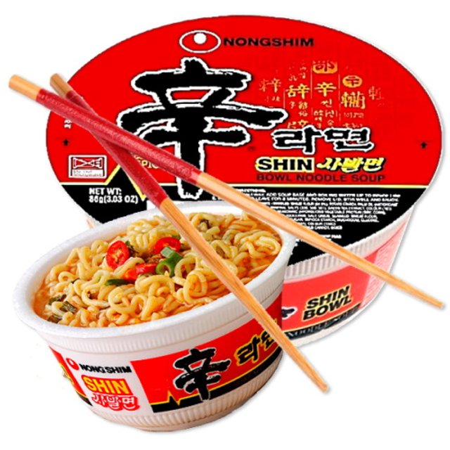 Nongshim Shin Bowl Noodle Soup - Macarrão Instantâneo - Importado da Coreia