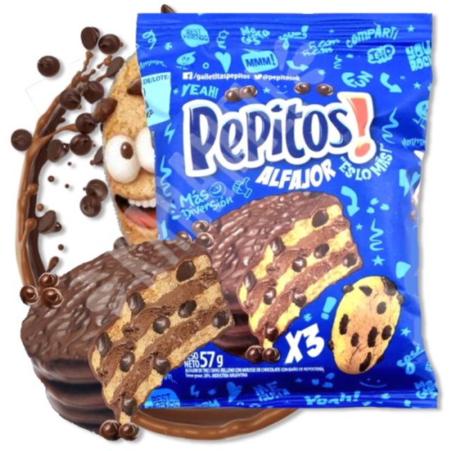 Alfajor Ultra Recheado Cookies Pepitos Mondelez - Importado Argentina