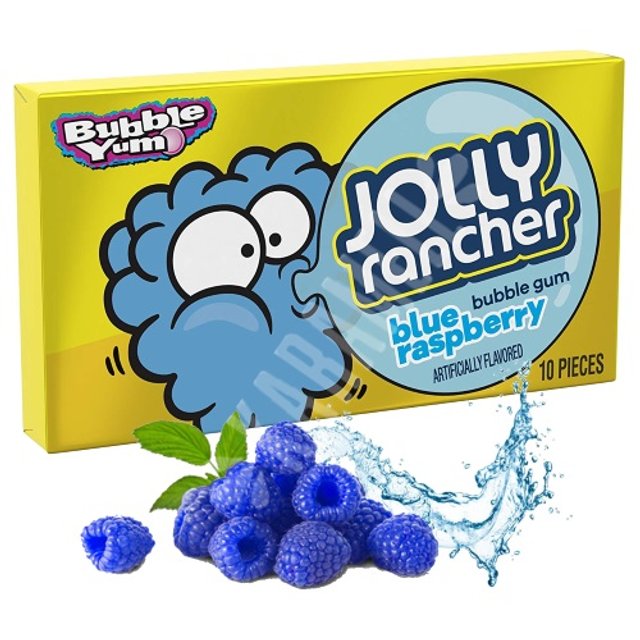 Chiclete Bubble Yum Jolly Rancher Blue Raspberry - ATACADO 6X - México