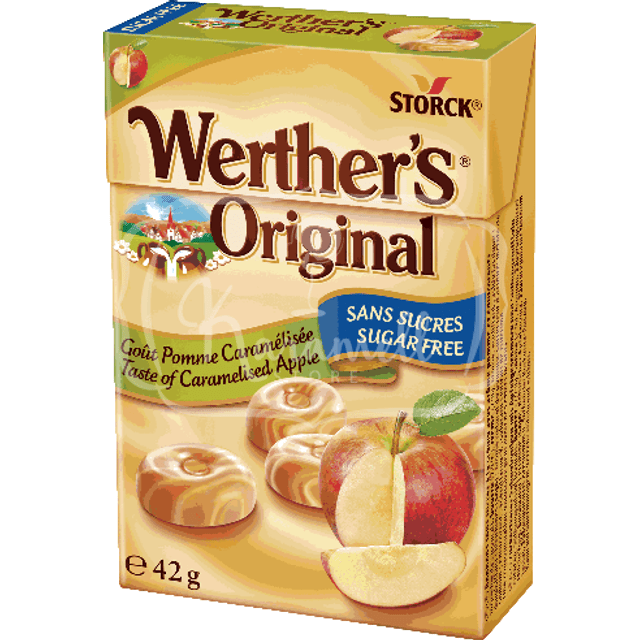Werther's Caramelised Apple Sugar Free - Caramelo & Maçã - Importado da Alemanha