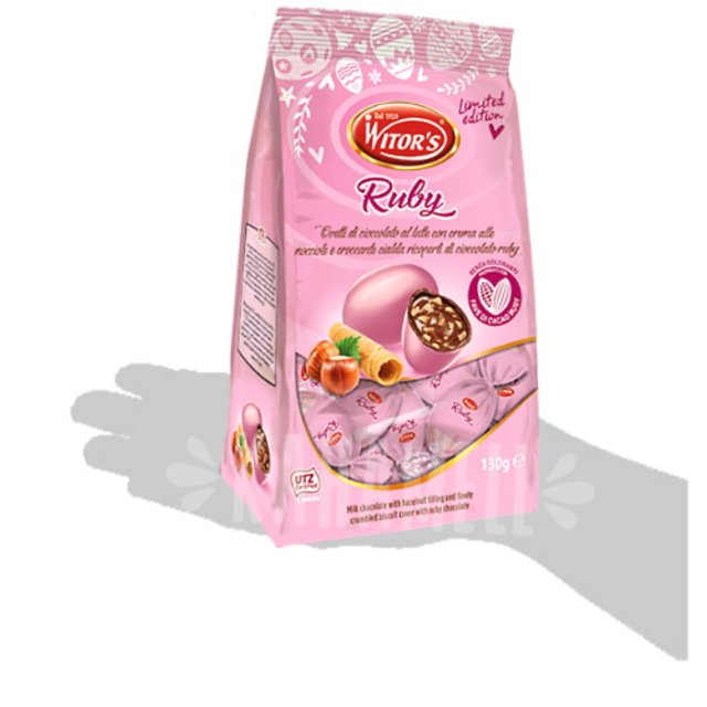 Ruby Praline Creamy Hazelnut Biscuit - Witor's - Importado Itália