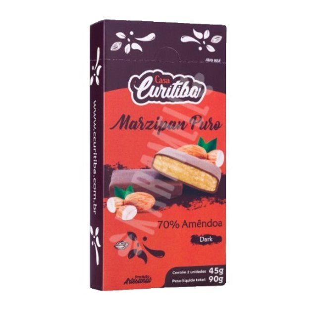 Chocolate Marzipan Dark - 70% Amêndoa - Casa Curitiba