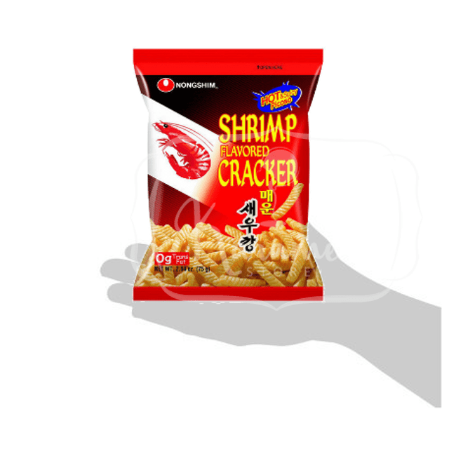 Salgadinhos Importados da Coreia - Nongshim Spicy Shrimp Crackers
