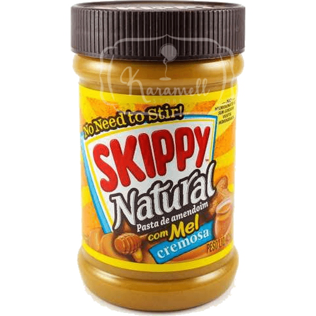 SKIPPY Natural - Pasta Amendoim Super Cremosa Com Mel - Importado