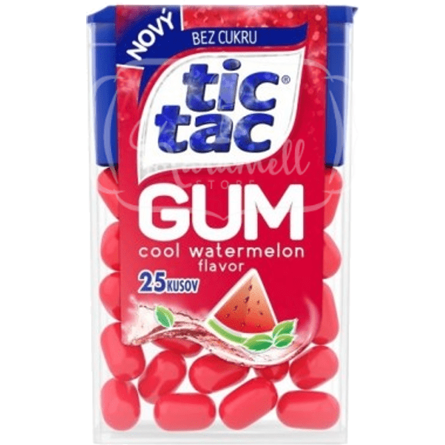 Tic Tac GUM sabor Melancia - Importado da Repúlica Tcheca