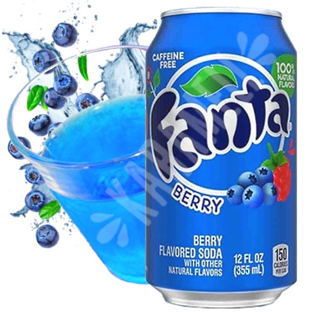 Refrigerante Fanta Berry Blueberry e Berries - Importado EUA