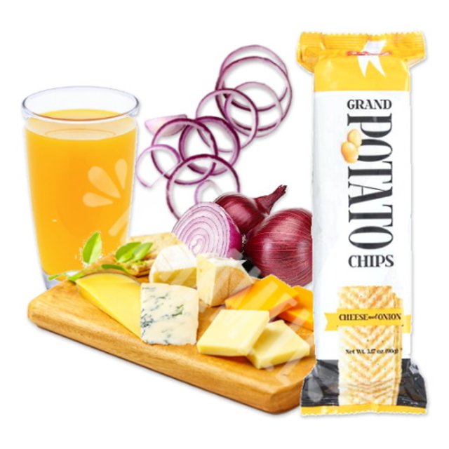 Snack Potato Cheese and Onion - Grand Chips - Importado Estônia