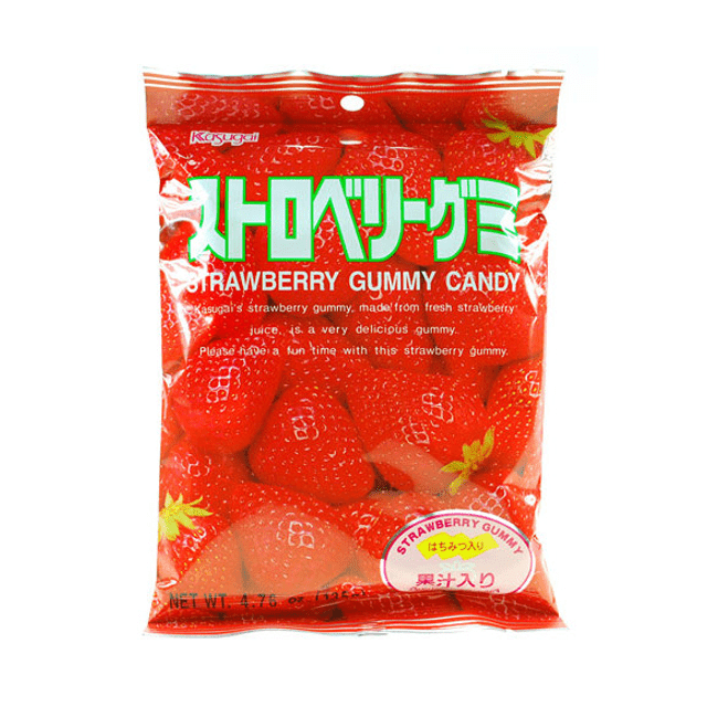 Doces Japoneses Strawberry Gummy Candy Kasugai Karamell Store