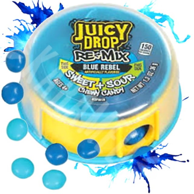 Balas Juicy Drop Re Mix Sweet Sour Sabor Blue Rebel Turquia