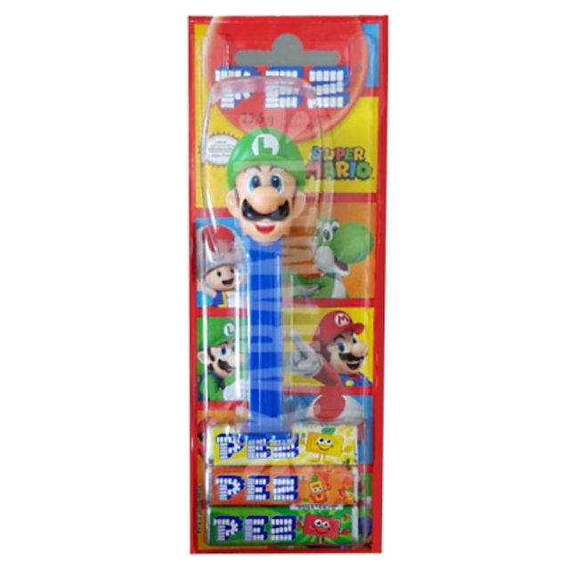 Pastilhas Pez Super Mario Luigi + Dispenser -  Importado Hungria