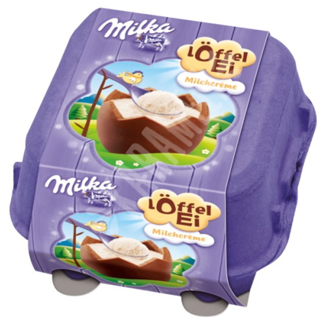 Milka Loffel Ei Milchcreme - Ovos Chocolate Recheados Mousse Creme - Inglaterra