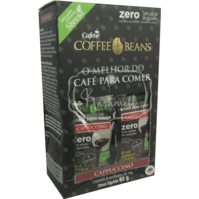 Coffee Beans ZERO - O Café para Comer - Sabor Cappuccino
