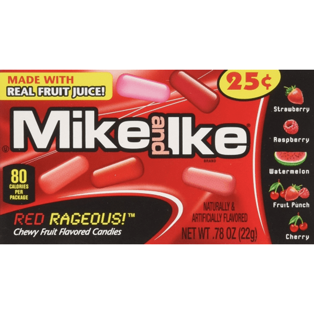 Mike and Ike Red Rageous - 22 gr - Importado Estados Unidos