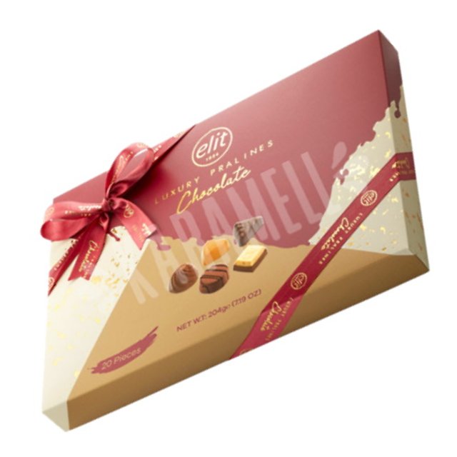 Chocolate Luxury Pralines Box Red - Elit - Importado Turquia
