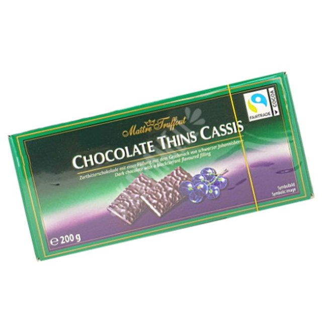 Chocolate Fino com Cassis - Maitre Truffout - Importado Alemanha