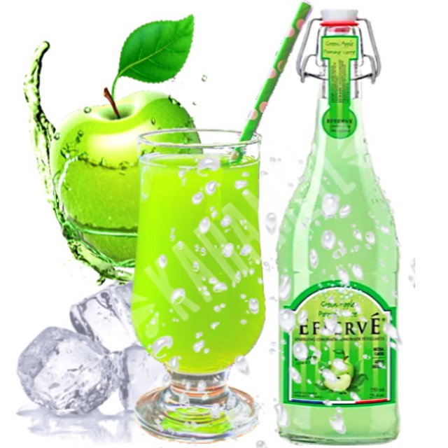 Água Sparkling Aromatizada Green Apple - Effervé - França