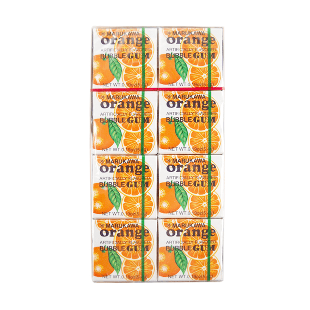 Doces Importados do Japão - Marukawa Fusen Gum Orange - Chicletes de Laranja
