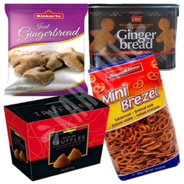 Kit Box de Inverno 4 Itens - Snacks Biscoitos Trufas