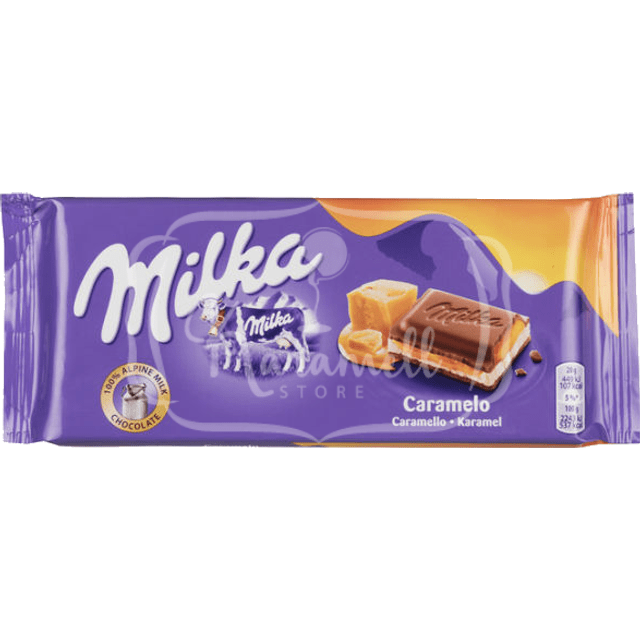 Milka Caramel - Chocolate & Caramelo - Importado da Polônia - 100g