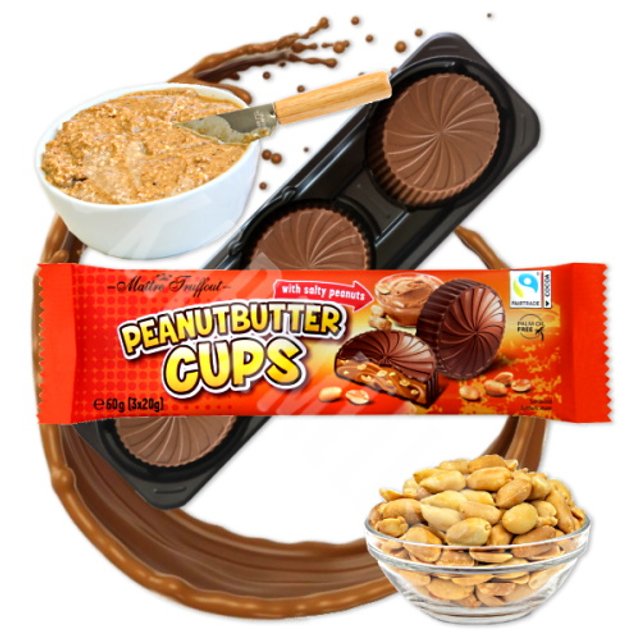 Peanutbutter Cups Maitre Truffout - Chocolate e Amendoim - Áustria