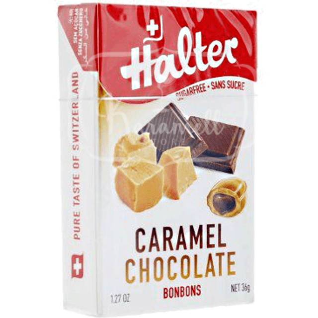 Balas de Caramelo e Chocolate - Halter - Sem Açúcar - Importado Suíça
