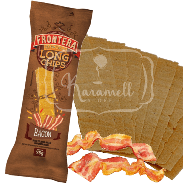 Long Chips Frontera - Snacks Sabor Bacon - Importado da Letônia