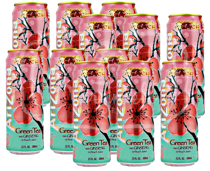 Arizona Peach Green Tea with Ginseng & Peach ATACAD0 12X USA