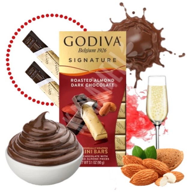 Chocolate Signature Dark Roasted Almond - Godiva - Importado Alemanha 