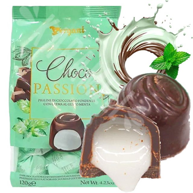 Bombom Choco Passion Sabor Menta Vergani - Dark Chocolate - Itália
